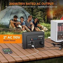 Portable Power Station 200W, 146Wh Portable Solar Generator Battery Pack with…