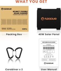 Waterproof 40W Solar Charger – Triple-Port Fast Charging for Outdoors