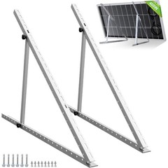 Upgraded 45 Inch Solar Panel Mounting Brackets with Foldable Tilt Legs Kit for