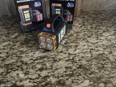 Flashlight Solar powered lithium, battery and adapter, plug-in fl