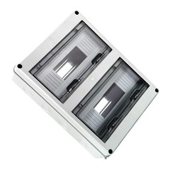 Waterproof Distribution Box 12 to 24 Circuits Flame Retardant PC Panel ABS