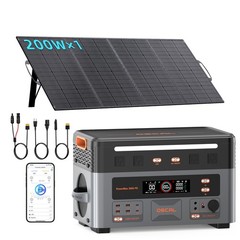 3600W PM3600PE LiFePO4 2016Wh Portable Power Station OSCAL with 200W Solar Panel