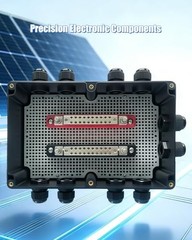 8 String Solar PV Combiner Box, IP68 Waterproof, 30A Fuse, Circuit Breaker for R