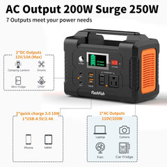 200W Portable Power Station, 40800Mah Solar Generator, Portable Generator