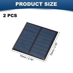 2Pcs 4V 0.6W 150mA Mini Solar Panels, Solar Photovoltaic Power Cells