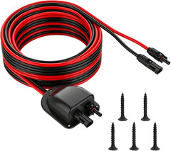 10Ft Solar Cable Entry Gland with 10AWG Solar Extension Cable | MC4 Connectors f