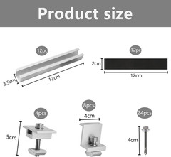 Solar Panel Mounting Brackets Z Brackets Aluminum 12CM Flat Roof Photovoltaic