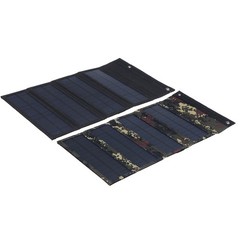 30W Sun Power Folding Flexible Solar Mat Blanket Solar Panel Kit Camping Charge