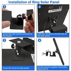 Gutter Mount Compatible with Solar Panel and Small Solar Panel, Adjustable an…