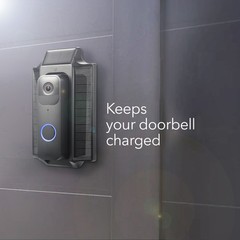 Wasserstein Solar Charger and Mount for Blink Video Doorbell(Black)