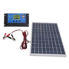 Solar Panel 10W 12V Polycrystalline IP65 Portable 30A Solar Controller5769