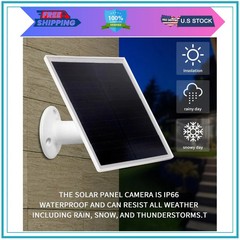 6W Solar Panel Charger for USB C Micro USB Security Camera Waterproof Outdoor