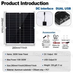 Off-Grid Solar Kit 10000W Sine Wave Inverter +2pcs Solar Panels+100A Controller