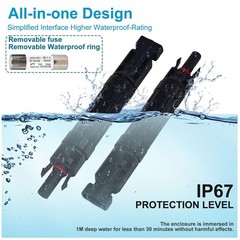 Solar Fuse Holder Inline 20A Male Female Connector 5pcs