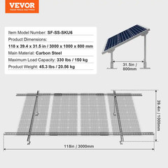 Solar Panel Mounting Brackets, 30°-60° Adjustable Multi-Pieces Solar Panel Brack
