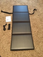 40W Portable Solar Panel Charger with USB QC 3.0/USB C/18V DC IPX4 Waterpro