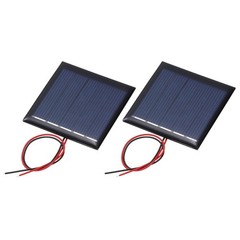 2Pcs 2.5V 0.25W 100mA Mini Solar Panels with Cable