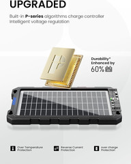 Upgraded 7.5W-Solar-Battery-Trickle-Charger-Maintainer-12V Portable Waterproof S