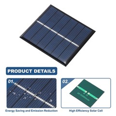 6pcs Mini 3V 0.33W 110mA Solar Panels, Photovoltaic Cells for Power Supply