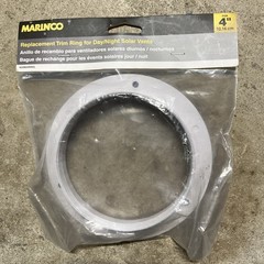 Marinco Day/Night Solar Vent Trim Ring 4″ White N20804RING NEW
