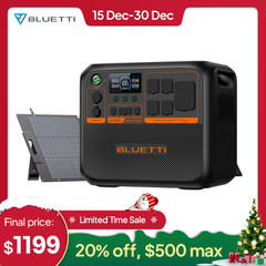 BLUETTI AC200PL 2400W 2304Wh Portable Power Station+200W Solar Panel for Backup