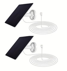 2 Pack 5W Solar Panel for Google Nest Cam Outdoor or Indoor, Battery NEW