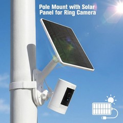 6W Solar Panel with Camera Mount for Ring Spotlight Cam Plus/Pro (Battery), Ring
