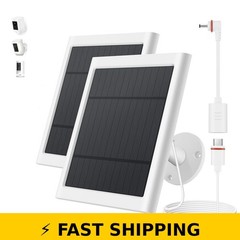Paodekua Solar Panel for Ring Camera, 2 Pack 4W Charger