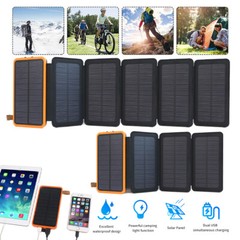 46800mah Portable Solar Mobile Phone Charger Panel Power Bank Waterproof Outdoor