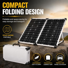 Go Power GP-PSK-130 130W Portable RV Solar Panel Kit – Folding Solar Panels with