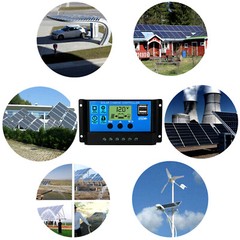 Solar Panel Regulator Charge Controller Auto Focus Tracking 30A 60A 12V/24V