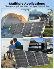 Portable 400 Watt Solar Panel, 39V 400W Foldable Panel Solar Charger Lightweight