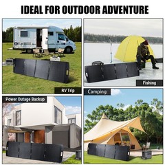 200W Portable Foldable Solar Panel for Power Station Generator Power Outage