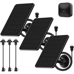 3Pack 4W Solar Panel Blink Outdoor Camera Waterproof Charger Mount Kit New