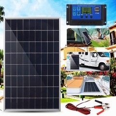 Trickle 30W Solar Panel 12V Charger Battery Charger Kit Maintainer Boat Car RV