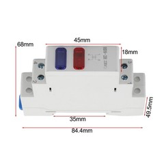 230V LED Signal Light DIN Rail Mount for Efficient Panel Indicator Setup