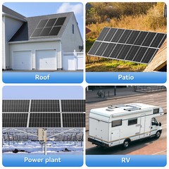 200W 400W 800W Solar Panel Mono 12V Battery Charge RV PV Home Off-Grid Battery