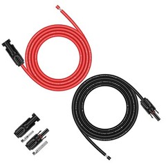 10Ft 10AWG (6mm²) Solar Extension Cable with Female & Male Connector Solar Panel