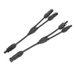 1 Pair Solar Panel Y Branch Parallel Cable 2 to 1 Solar Connectors