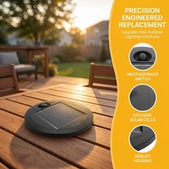 COHEALI 3 Pack Solar Light Tops 2.75 X 2.75 X 0.78 in Solar Panels for Garden…