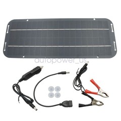 30W Solar Panel 12V Trickle Charger Battery Charger Kit Maintainer Boat Car 5x