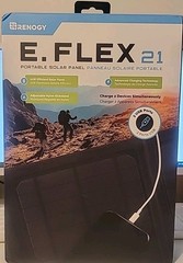 Renogy E.FLEX 21 Watt Foldable Waterproof Solar Panel w/ Kickstand, Black