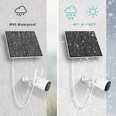 5W Solar Panel for Security Camera, USB Solar Panel for DC 5V Outdoor Recharg…