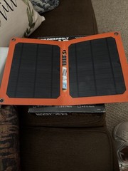 Thunderbolt solar 9w foldable solar panel. Slim construction for portability