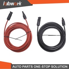 Labwork 1 Pair 20ft 12AWG Black+Red Solar Panel Extension Cable Wire Connector