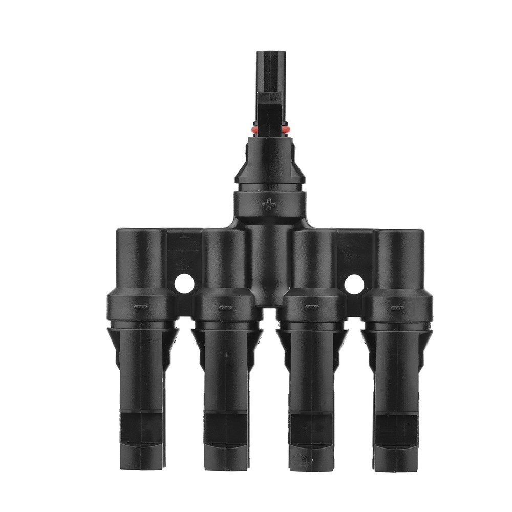 Branch Solar Connector T Connectors 4 Way IP67 Waterproof 14AWG To 10AWG
