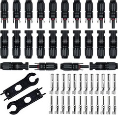24 PCS Solar Connectors Male & Female Panel Cable Connectors with 2Pcs Spanne…