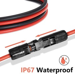 High-Performance 5FT Solar Adaptor Cables with Copper Wiring – Male/Female Set