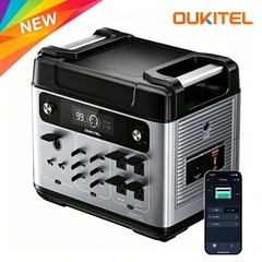 OUKITEL Power Station 2400W/ 2048Wh Solar Generator Fast Charging for Emergencie