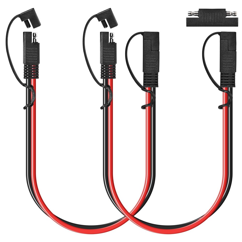 2-Pack 2 Pin Quick Disconnect Polarized Wire Harness, 1FT 10AWG